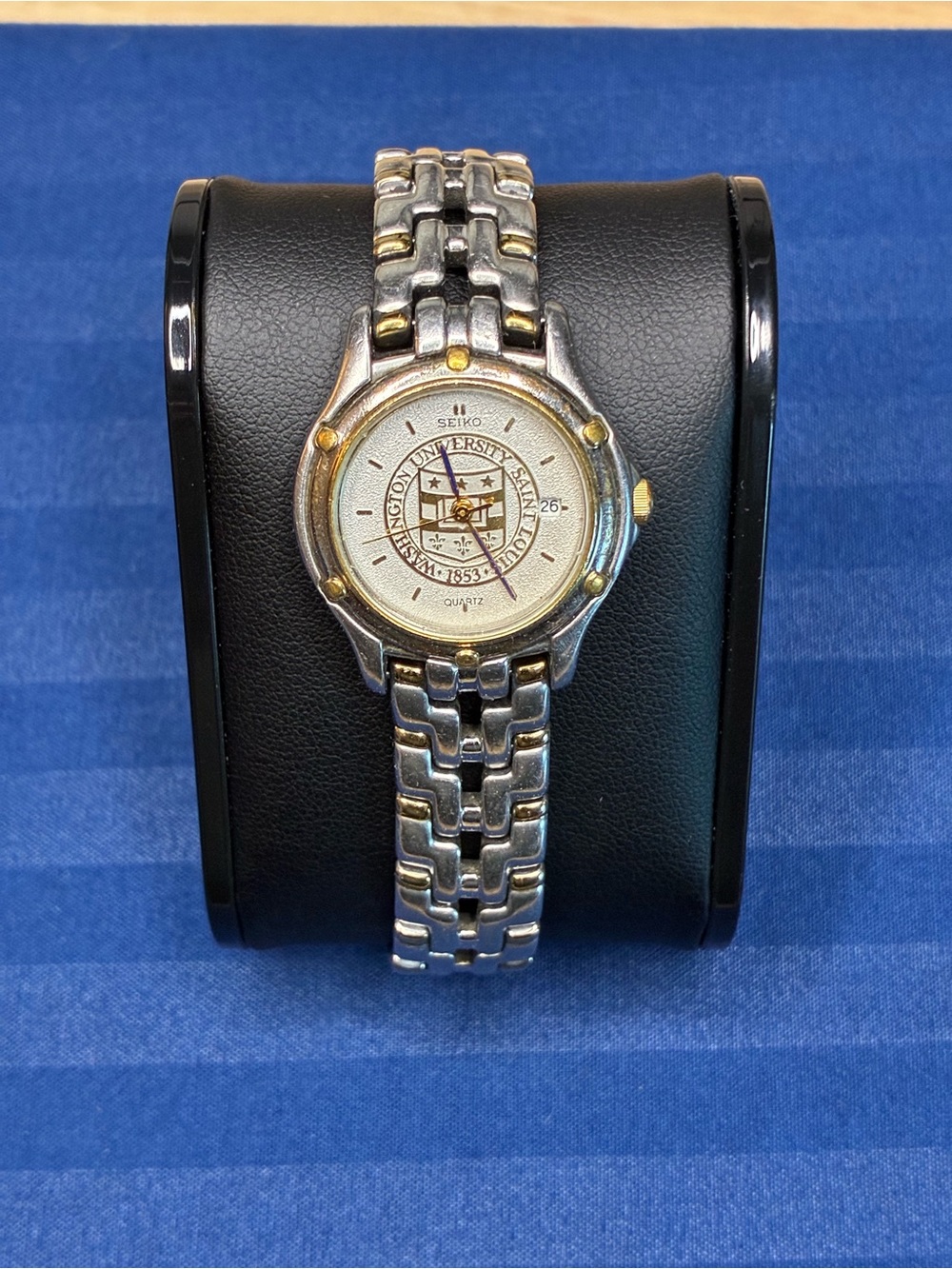 Seiko Women's Two-Tone Silver and Gold Bracelet Watch with University Crest